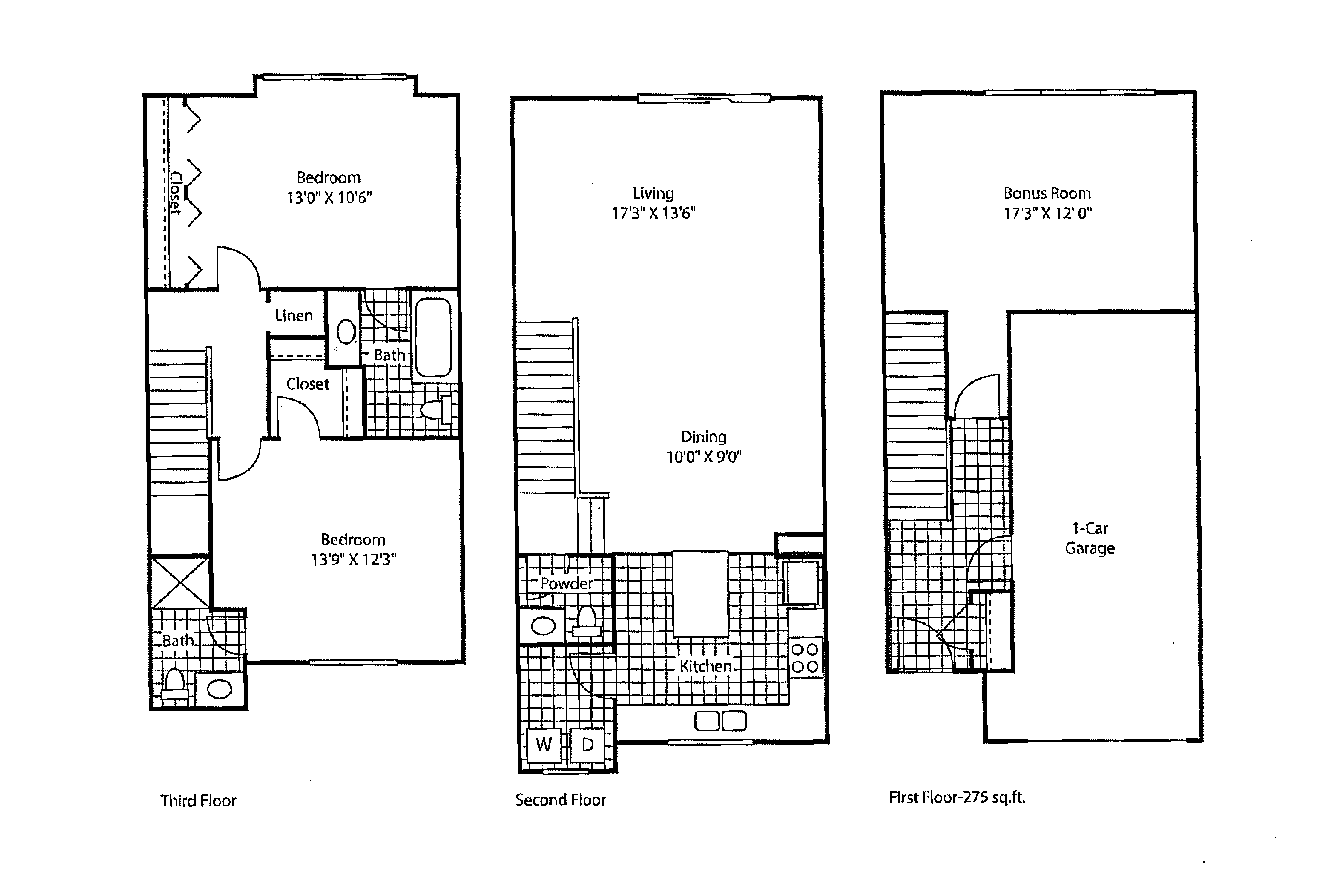 2 Bedroom Townhome 1439 SF - Bella Terra